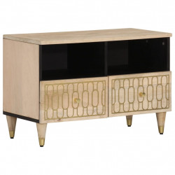 Szafka pod telewizor, 70x33x46 cm, lite drewno mango