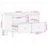 Szafka pod telewizor, 70x33x46 cm, lite drewno mango