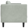 Sofa 3-osobowa z poduszkami, jasnoszara, aksamit