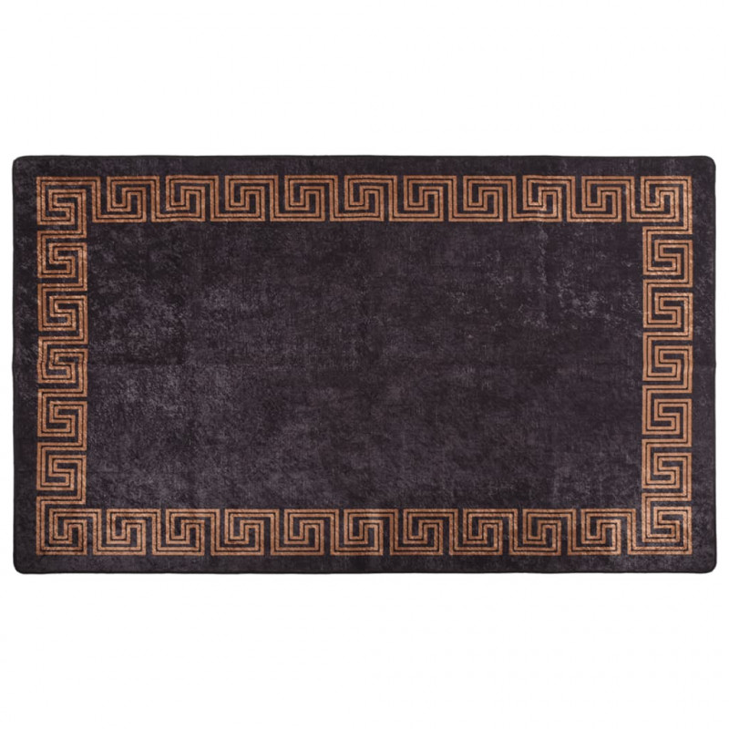 Dywan z możliwością prania, czarno-złoty, 120x170 cm