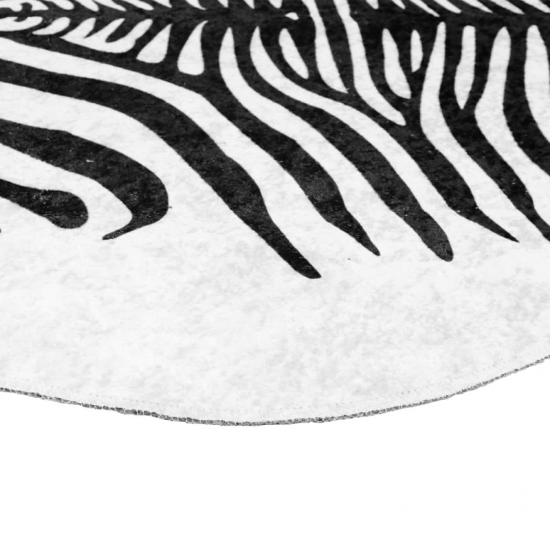 Dywan, czarno-biały, 120x170 cm, zebra, z możliwością prania