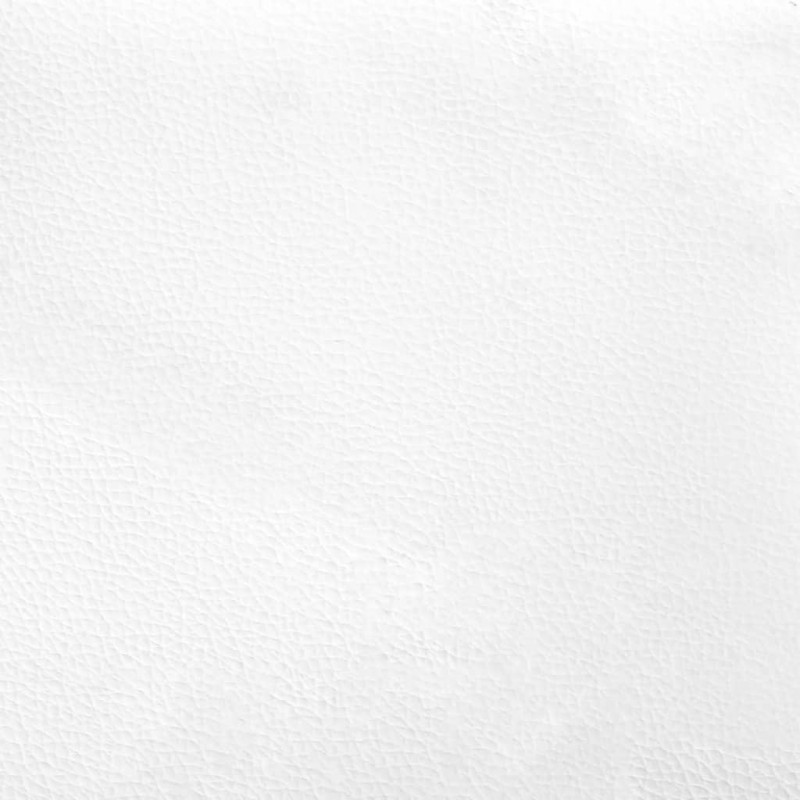Łóżko z materacem, białe, 100x200 cm, sztuczna skóra