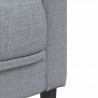 3-cz. komplet wypoczynkowy, jasnoszary, obity tkaniną