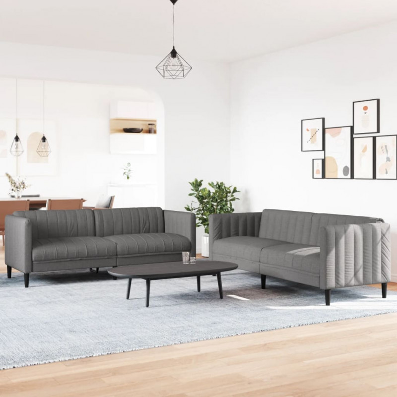 2-cz. komplet wypoczynkowy, taupe, tapicerowany tkaniną