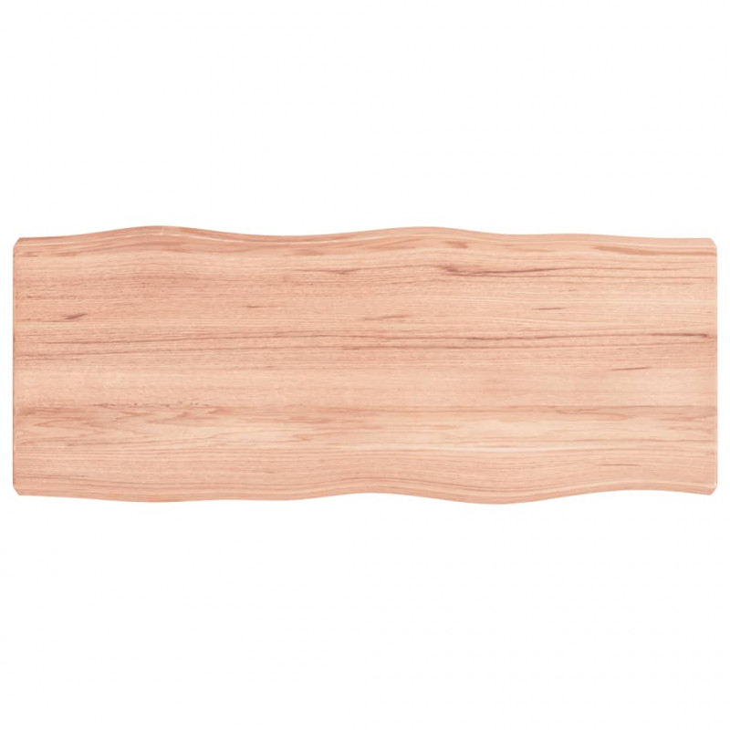 Blat jasnobrązowy 100x40x(2-6) cm drewno z naturalną krawędzią