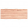Blat jasnobrązowy 100x40x(2-6) cm drewno z naturalną krawędzią
