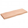 Blat jasnobrązowy 100x40x(2-6) cm drewno z naturalną krawędzią