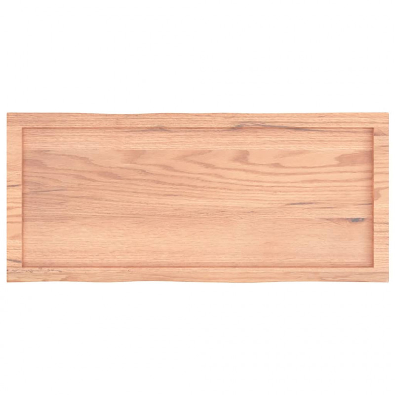 Blat jasnobrązowy 100x40x(2-6) cm drewno z naturalną krawędzią