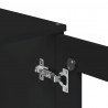 Kredens VIKEN, czarny, 80x40x200 cm, lite drewno sosnowe