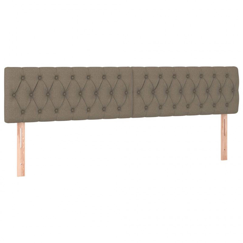 Łóżko kontynentalne z materacem, taupe, 120x190 cm, tkanina