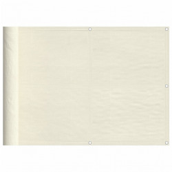 Parawan balkonowy, kremowy, 75x800 cm, 100% poliester Oxford