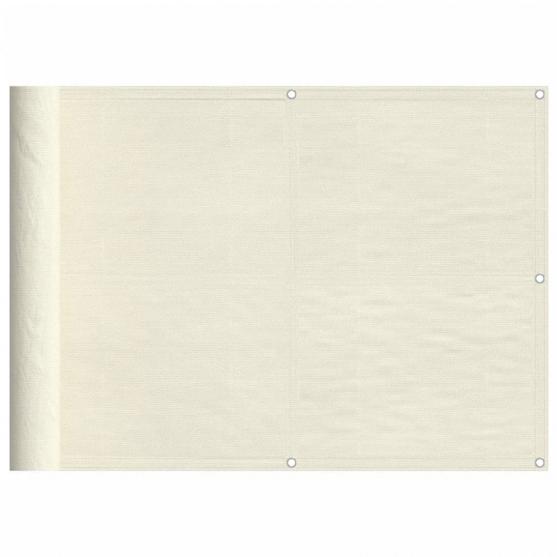 Parawan balkonowy, kremowy, 75x800 cm, 100% poliester Oxford