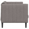 Sofa 2-osobowa, kolor taupe, tapicerowana tkaniną