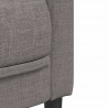 Sofa 2-osobowa, kolor taupe, tapicerowana tkaniną