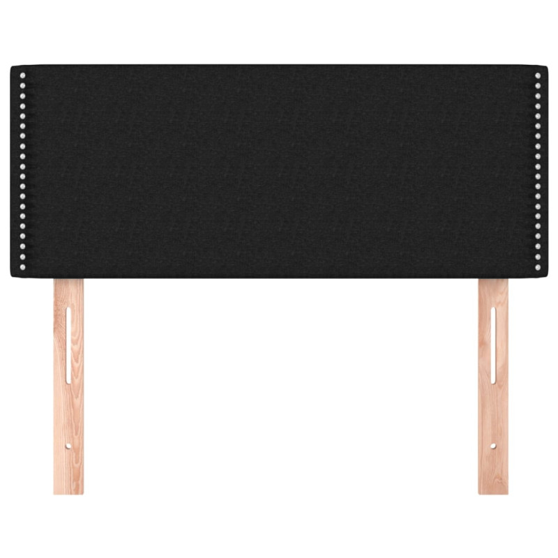 Zagłówek do łóżka, czarny, 90x5x78/88 cm, tkanina