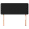 Zagłówek do łóżka, czarny, 90x5x78/88 cm, tkanina