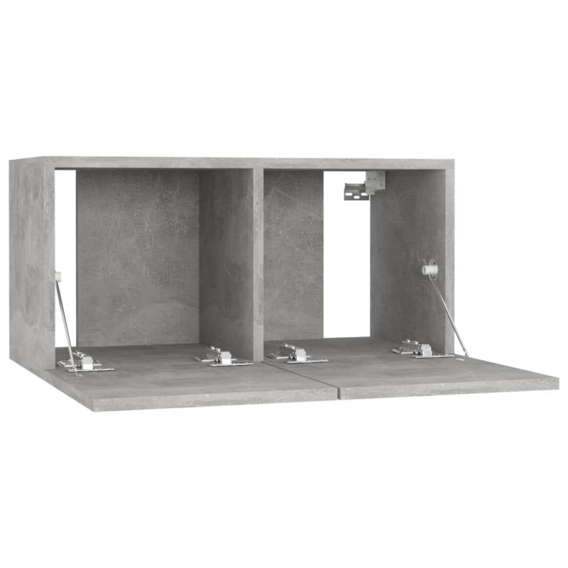 Szafki wiszące pod TV 3 szt., szarość betonu, 60x30x30 cm
