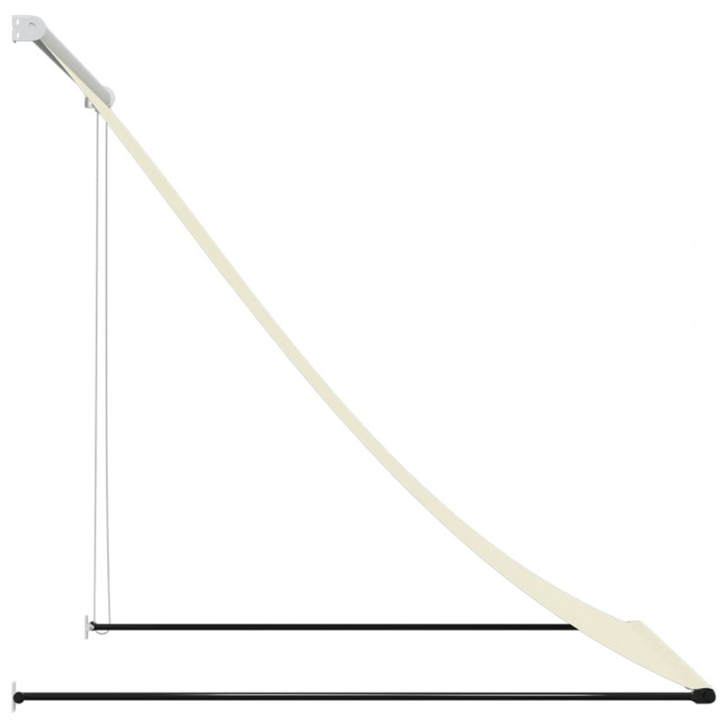 Markiza zwijana, kremowa, 150x150 cm, tkanina i stal