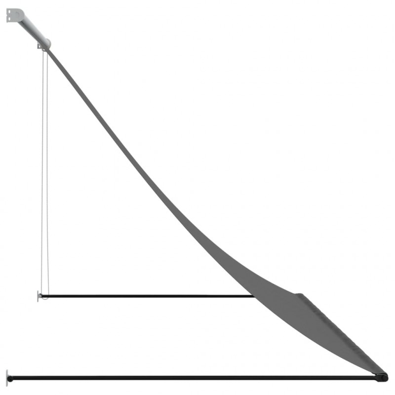 Markiza zwijana, antracytowa, 250x150 cm, tkanina i stal