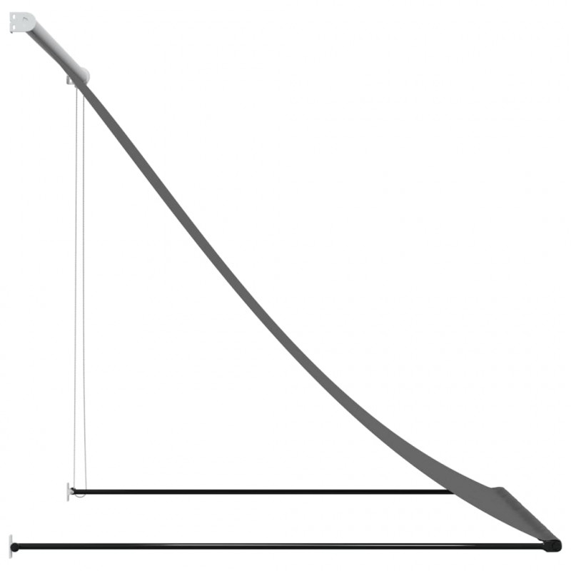Markiza zwijana, antracytowa, 150x150 cm, tkanina i stal