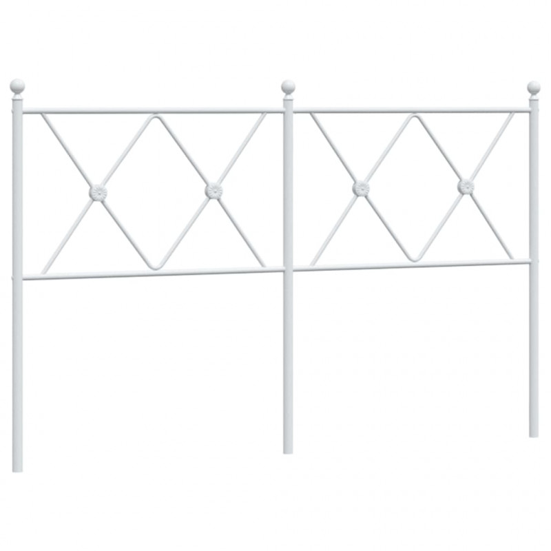 Metalowe wezgłowie, białe, 137 cm