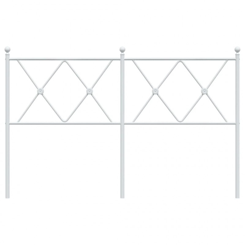 Metalowe wezgłowie, białe, 137 cm