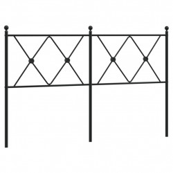 Metalowe wezgłowie, czarne, 137 cm