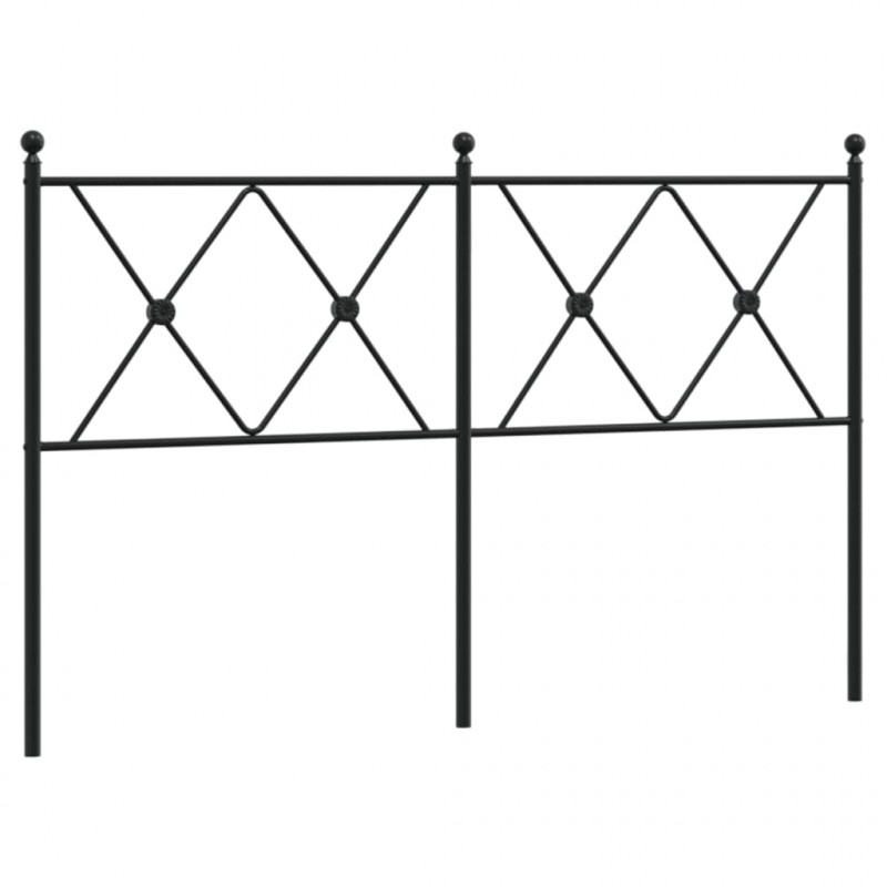 Metalowe wezgłowie, czarne, 137 cm
