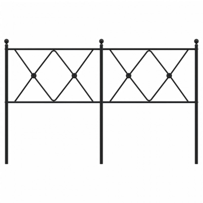 Metalowe wezgłowie, czarne, 137 cm