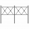 Metalowe wezgłowie, czarne, 137 cm