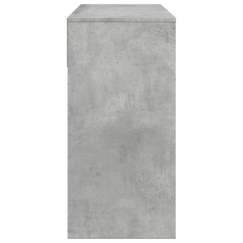 Toaletka z lustrem, szarość betonu, 80x39x80 cm