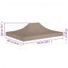 Dach do namiotu imprezowego, 4,5 x 3 m, taupe, 270 g/m²