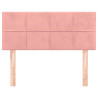 Zagłówek do łóżka, różowy, 100x5x78/88 cm, aksamit