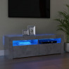 Szafka pod TV z oświetleniem LED, szarość betonu, 120x35x40 cm