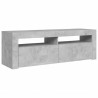 Szafka pod TV z oświetleniem LED, szarość betonu, 120x35x40 cm