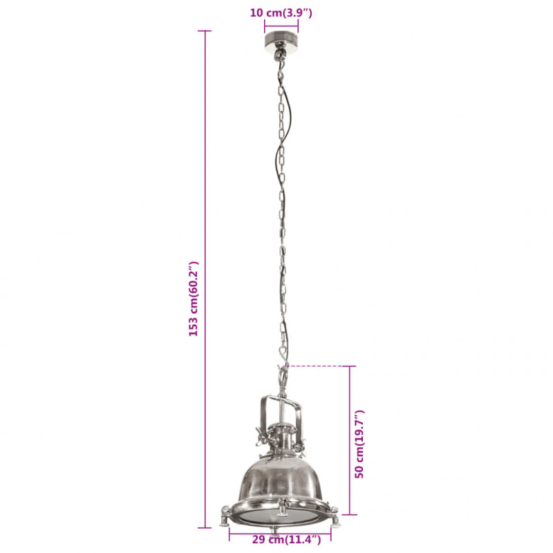 Lampa wisząca, 29x29x153 cm, aluminium