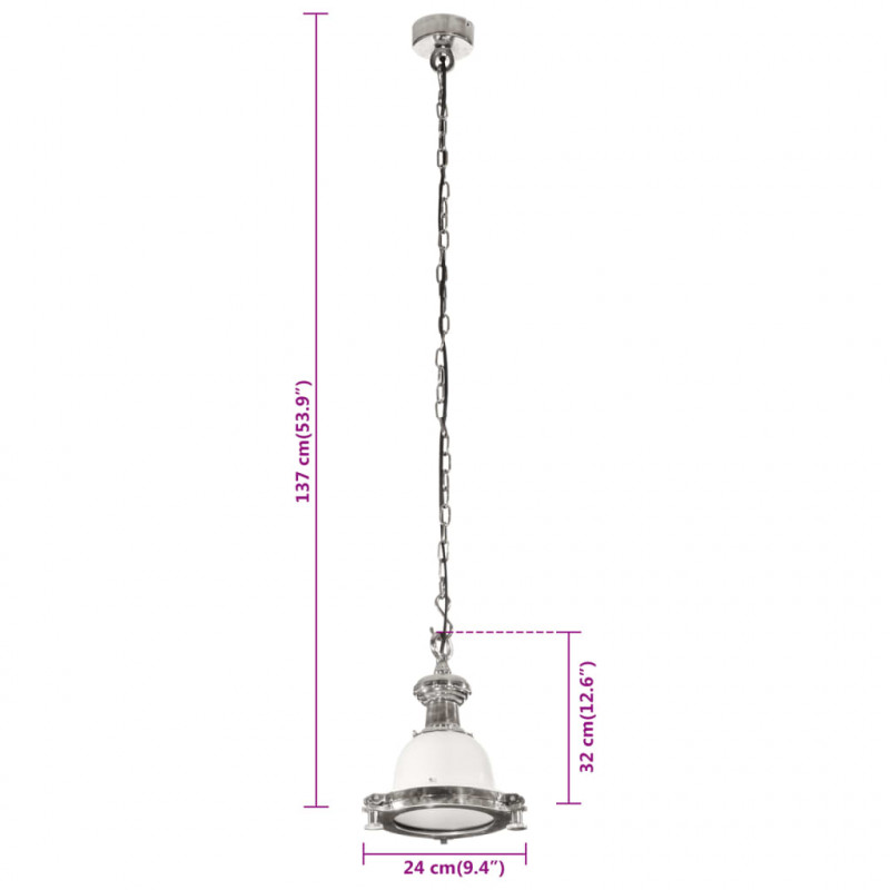 Lampa wisząca, 24x24x137 cm, aluminium
