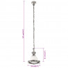 Lampa wisząca, 24x24x137 cm, aluminium