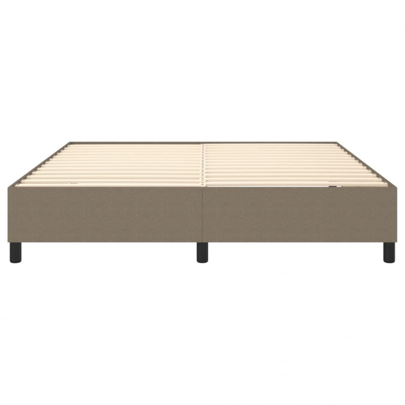 Rama łóżka bez materaca, taupe, 180x200 cm, obita tkaniną