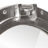  Lustro wiszące w kształcie bulaja, Ø38 cm, aluminium i szkło