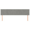 Zagłówki do łóżka, 2 szt., jasnoszary, 90x5x78/88 cm, aksamit