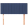Zagłówek do łóżka, niebieski, 80x5x78/88 cm, tkanina