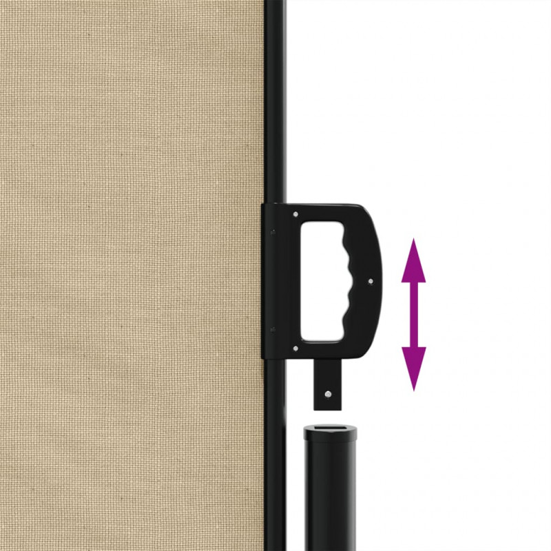 Zwijana markiza boczna, beżowa, 100x600 cm