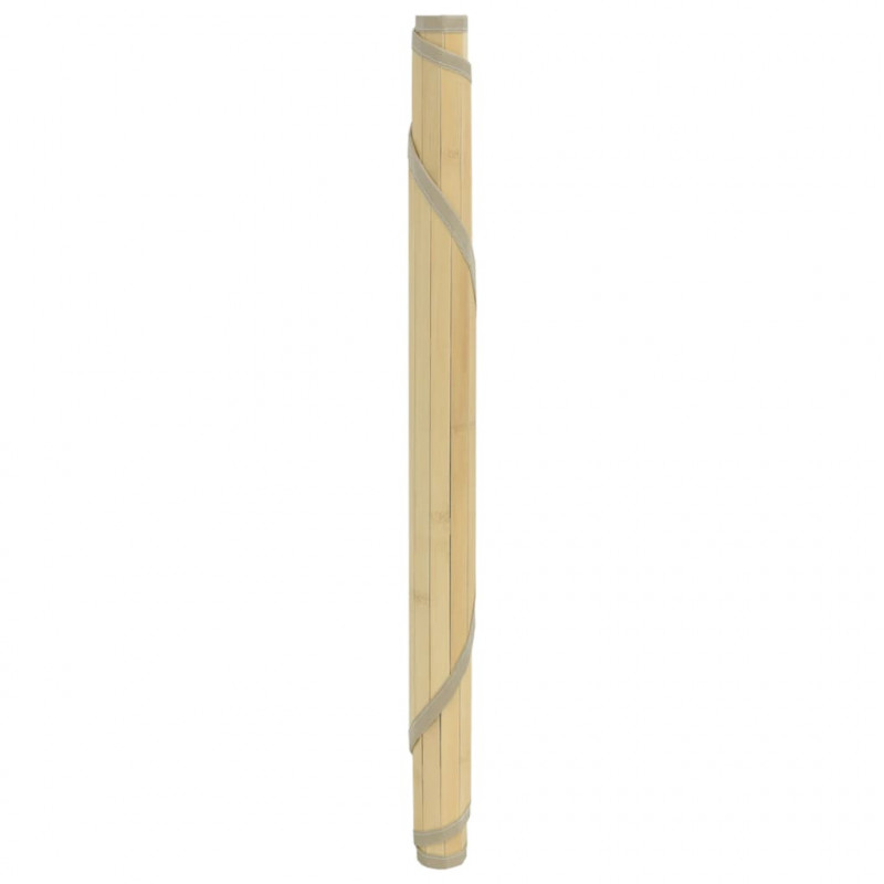 Dywan okrągły, jasny naturalny, 80 cm, bambusowy