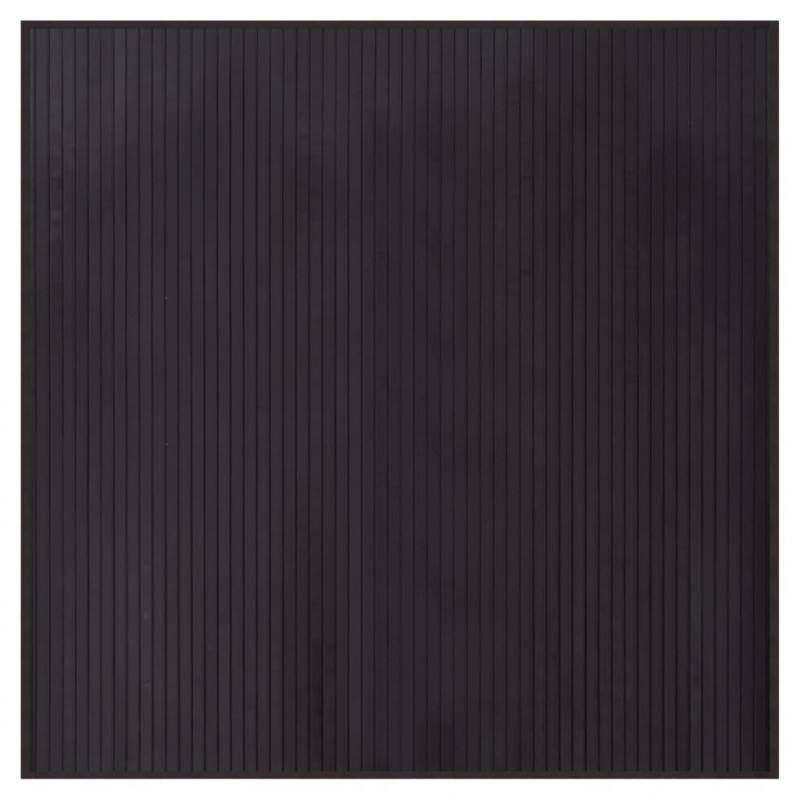 Dywan kwadratowy, ciemnobrązowy, 100x100 cm, bambusowy