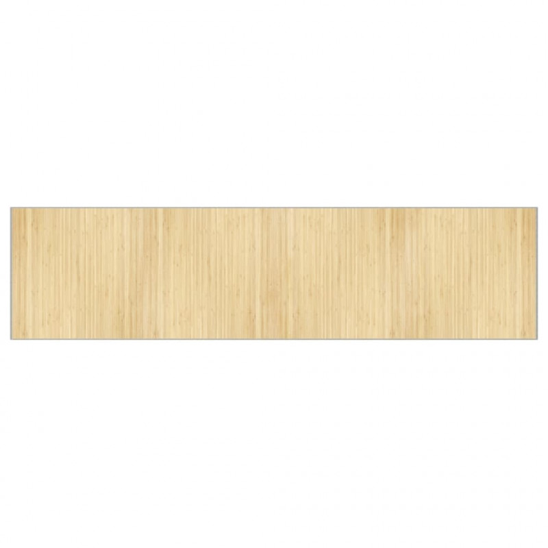 Dywan prostokątny, jasny naturalny, 100x400 cm, bambusowy