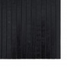 Dywan prostokątny, czarny, 100x300 cm, bambusowy
