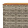 Stolik ogrodowy, szary, 55x55x36 cm rattan PE i drewno akacjowe
