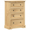 Komoda Corona, 80x43x114 cm, lite drewno sosnowe