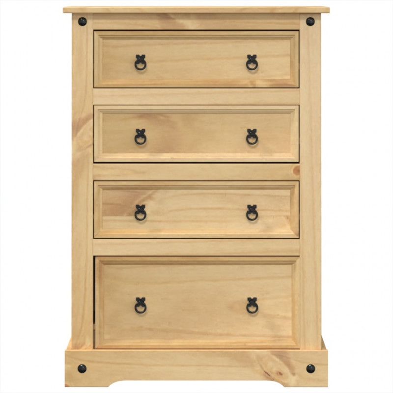 Komoda Corona, 80x43x114 cm, lite drewno sosnowe